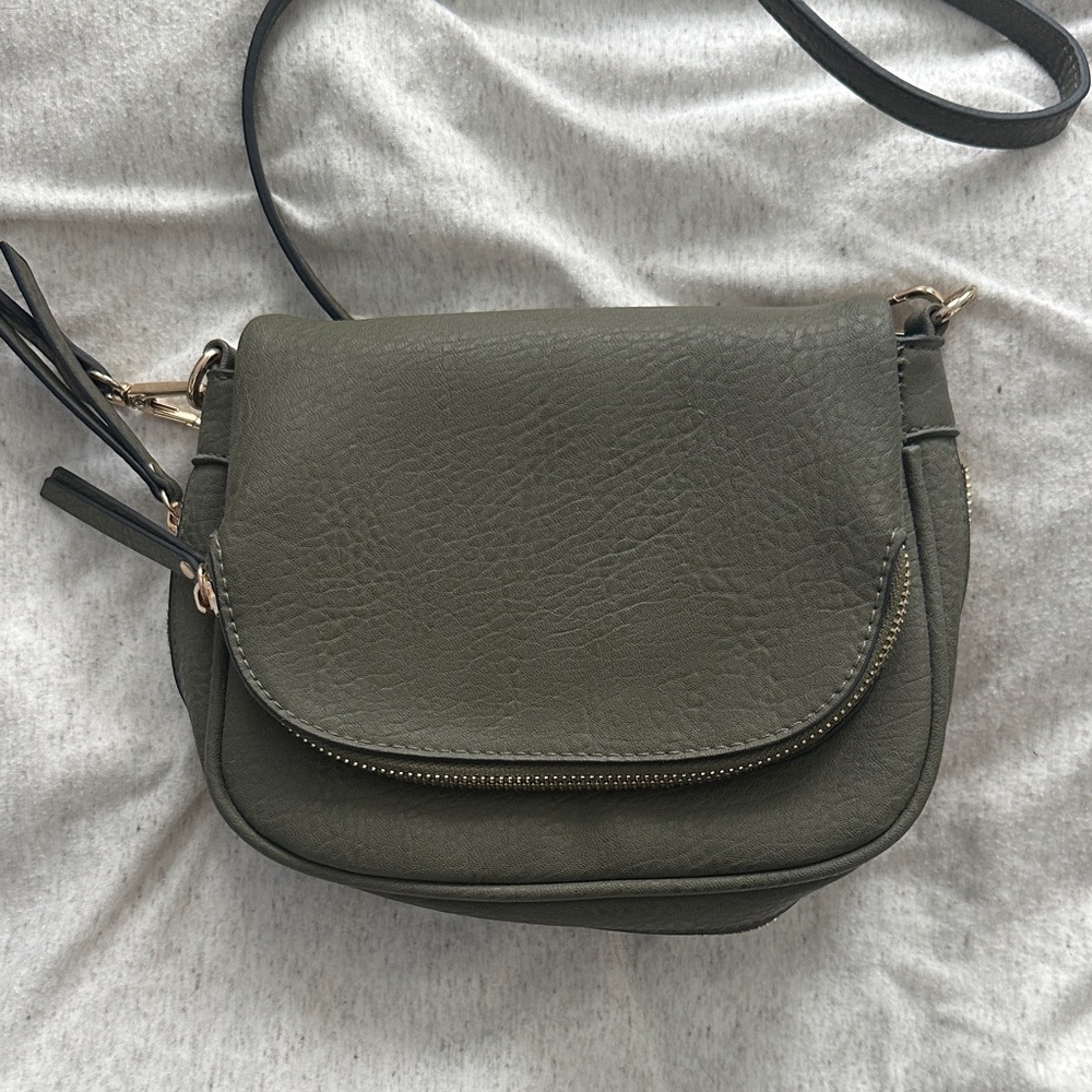 Moda Luxe Olive Green Crossbody Bag